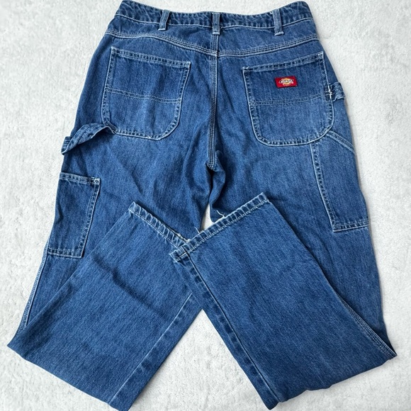 Dickies women’s Classic denim Blue Jeans carpenter pants 5/27 - Picture 2 of 12